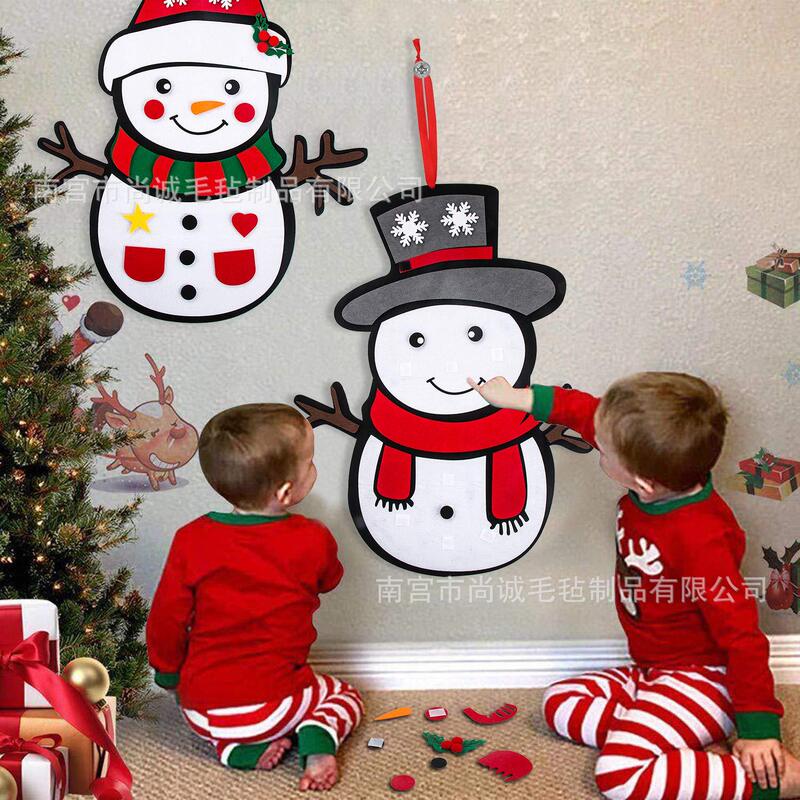 Christmas Snowman Detachable Toy Jewelry Wall Hanging Christmas Decoration Felt Products Christmas Snowman Detachable Toy Jewelry Wall Hanging Christmas Decoration Felt Products