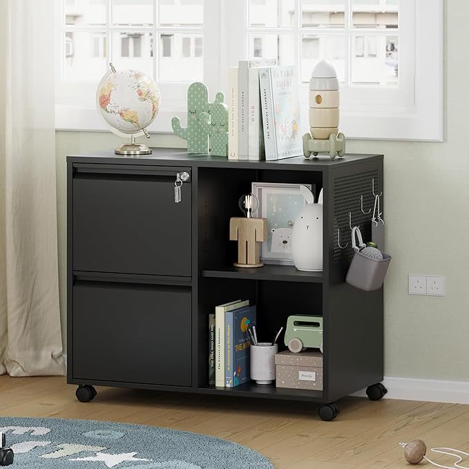 Gabinete de almacenamiento doméstico de acero personalizado Amazon Mesita de noche simple Europa y América Locker negro Fábrica de suministro transfronterizo