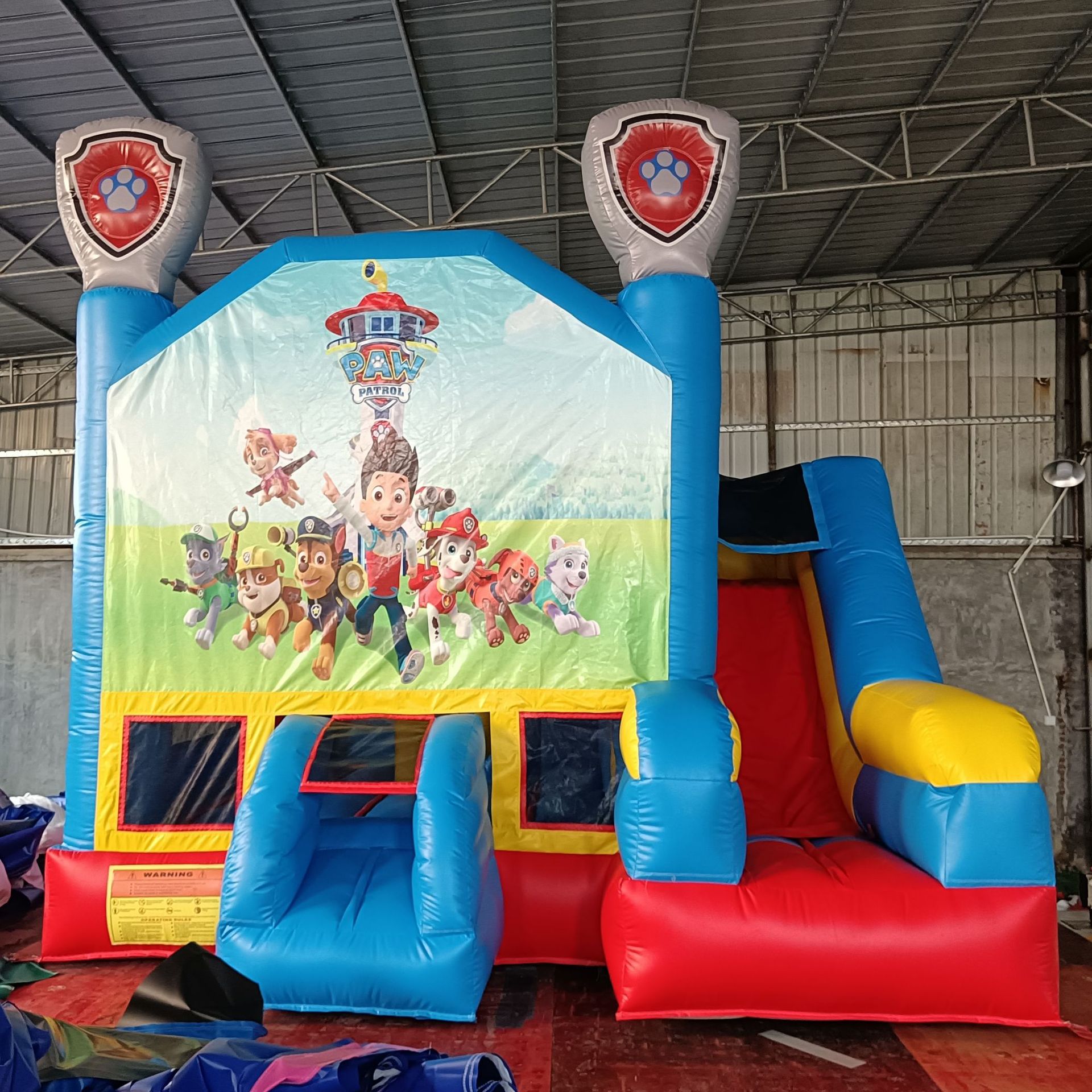 Paw Patrol Inflatable Castle, Large Indoor and Outdoor Air Mat, Slide, Home Playground Trampoline, Universal Jumping Bed Toy