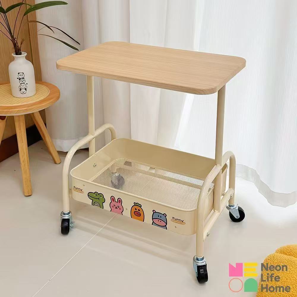 Estante de carro móvil, dormitorio, sala de estar, estante de almacenamiento de bocadillos, mesa de centro moderna y sencilla para el hogar