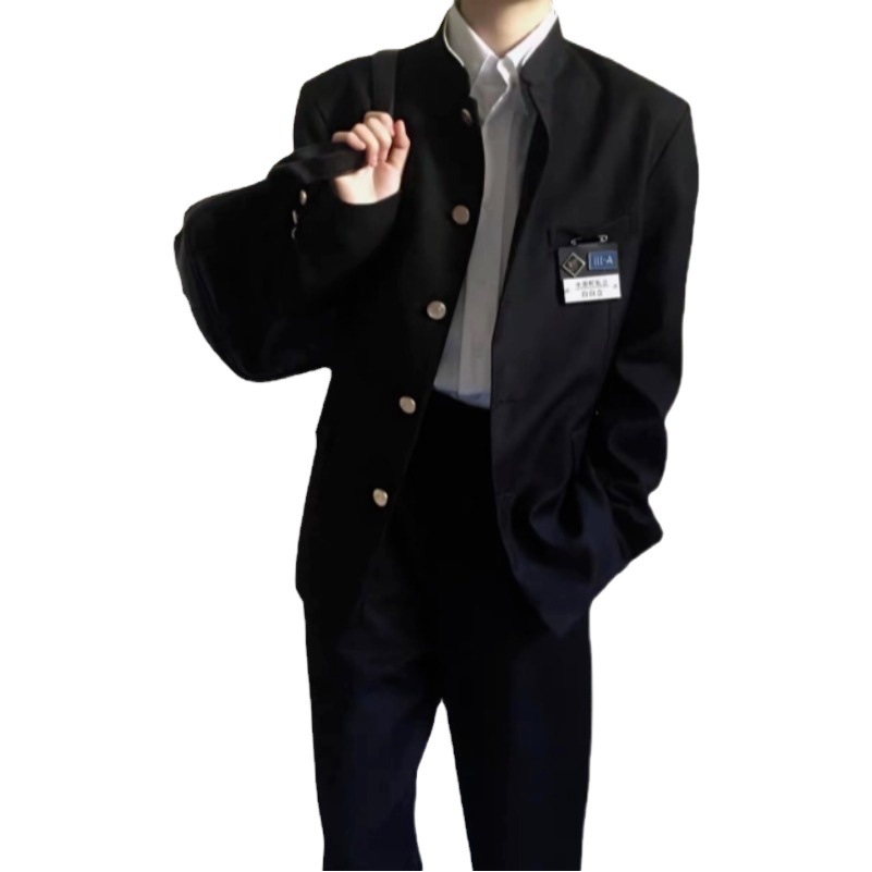 Nuevo traje de Zhongshan uniforme japonés de moda de los hombres sangre caliente Colegio uniforme escolar abrigo occidental estudiante femenino clase uniforme traje de marca