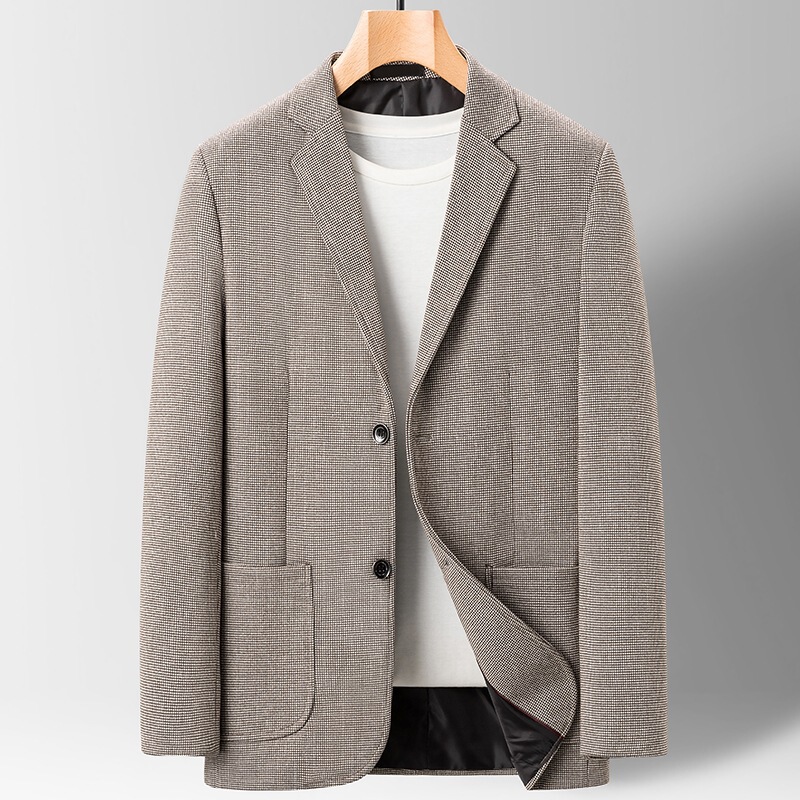 Men's Long-Sleeved Single-Breasted Two-Button Suit 2026 Spring New Men's Business Casual Simple Versatile Jacket