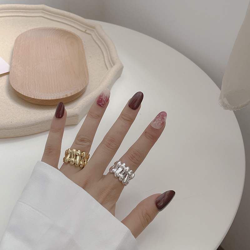 925 sterling silver braided ring noble and luxurious feeling ring hand jewelry