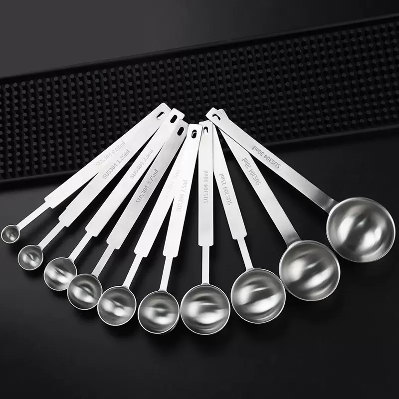 跨境304不锈钢定量勺咖啡豆奶粉带刻度控盐勺子 5ml多款式 计量勺