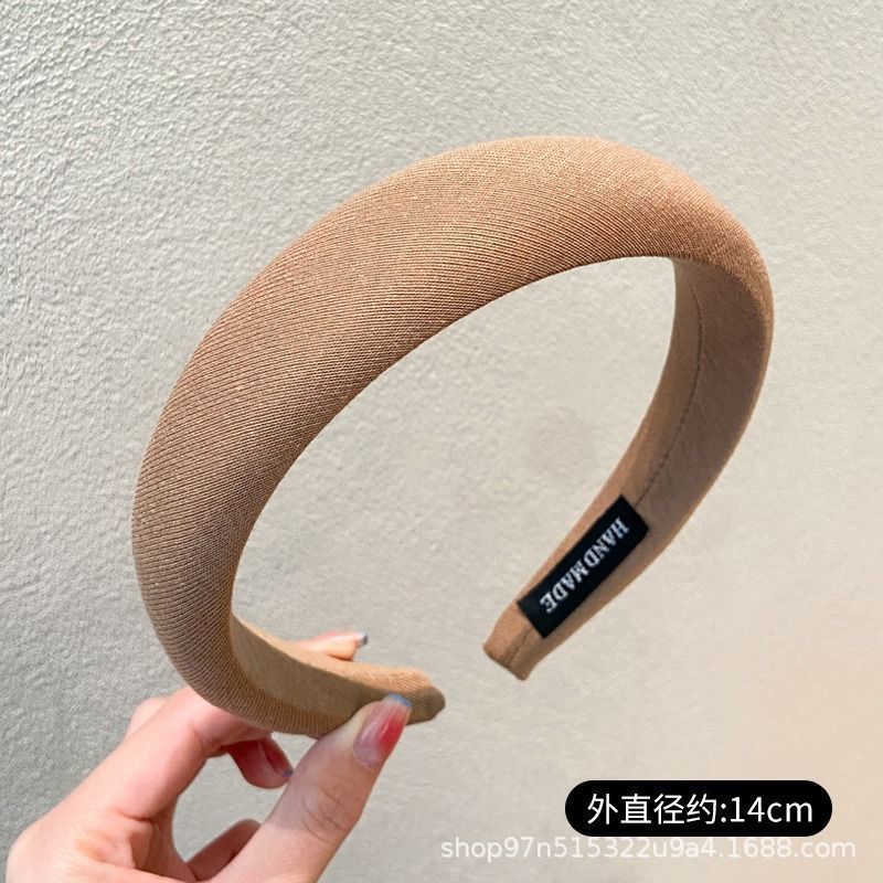 夏季海绵发箍宽边头箍韩国网红高颅顶复古发卡洗脸化妆布艺百搭女|undefined