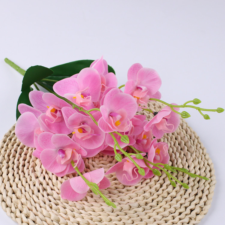 Artificial mariposa orquídea flor artificial mini pequeña orquídea decoración del hogar Accesorios de fotografía decoración bonsai arreglo floral Accesorios