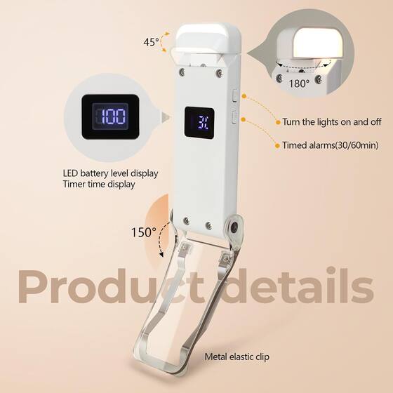 Factory direct new note LED reading lamp Type-C charging 5 3 color temperature clip lamp booksign lamp