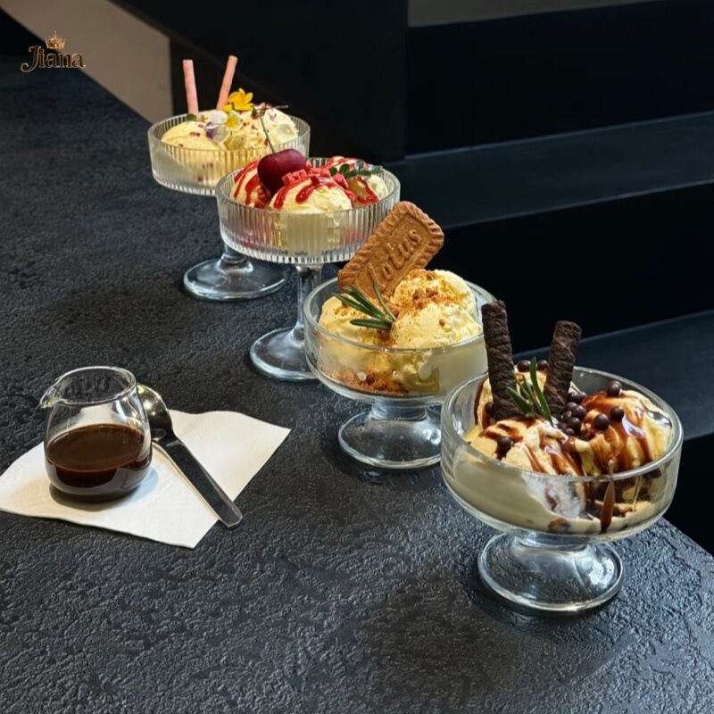 Afgauro Coffee Dessert Cup, High Aesthetic Value Ice Cream Glass Cup, Instagram-Style Tall Cup Afgauro Coffee Dessert Cup, High Aesthetic Value Ice Cream Glass Cup, Instagram-Style Tall Cup
