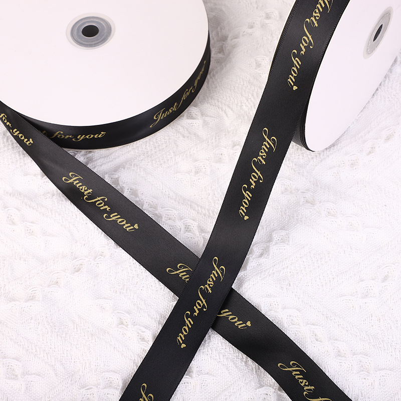 amazon exquisite bouquet packing ribbon korean ins style floral thread letter polyester silk gilding ribbon