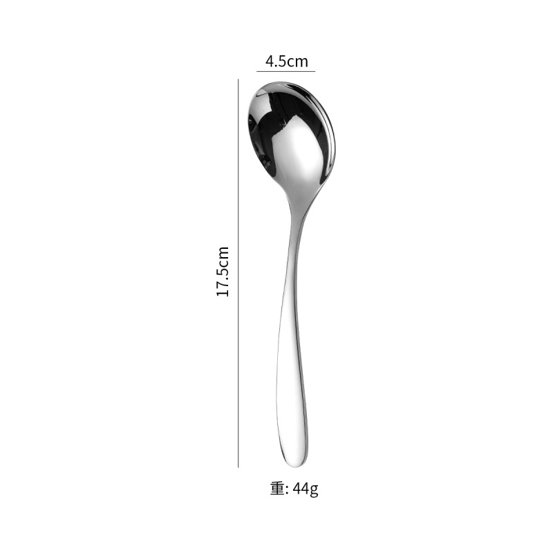 湾曲ハンドルスプーン 304 ステンレス鋼スプーンとフォーク高価値家庭用厚みのあるスプーン子供用食事スプーン|undefined