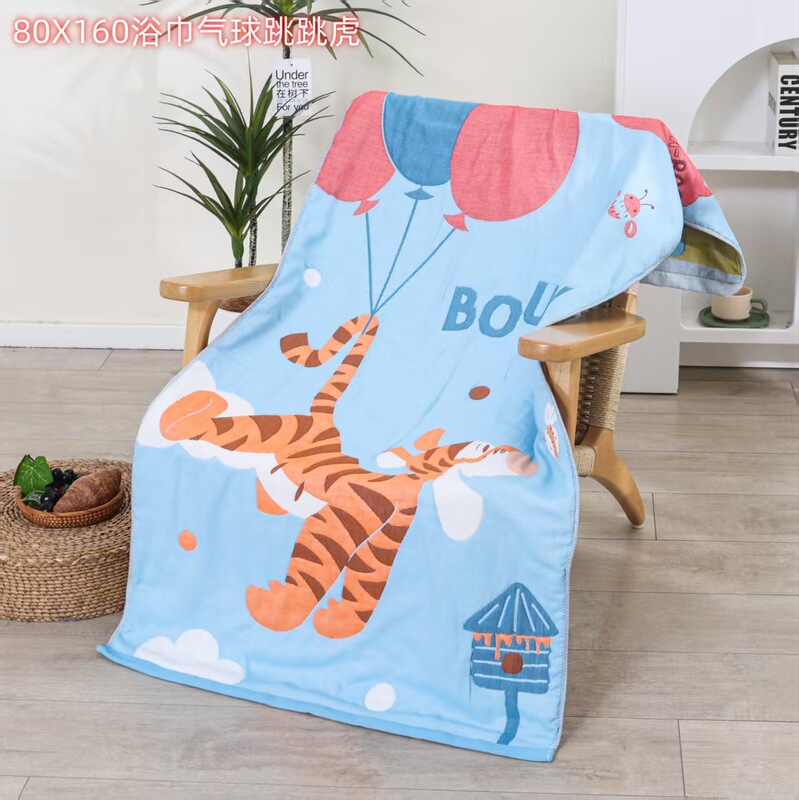 Cotton Five-Layer Gauze Multifunctional Bath Towel Cover Blanket Wrapping Towel Couple Thickened Bath Towel