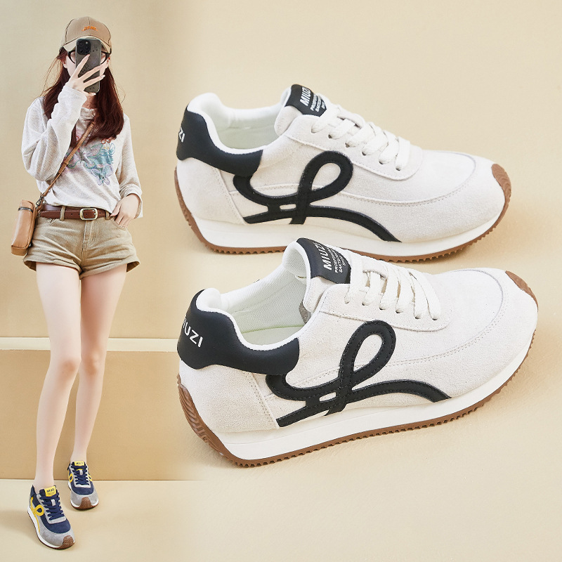 Inner Heightening Ins Korean Version of the New Forrest Gump Shoes for Women 2025 Autum Student Sports Thick-Soled Casual Fscl-601-2