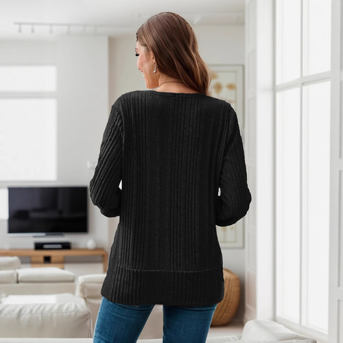 2025 Autumn/Winter European and American Independent Station Women's Fashion Pit Bar Square Collar Long Sleeve Pajama Set