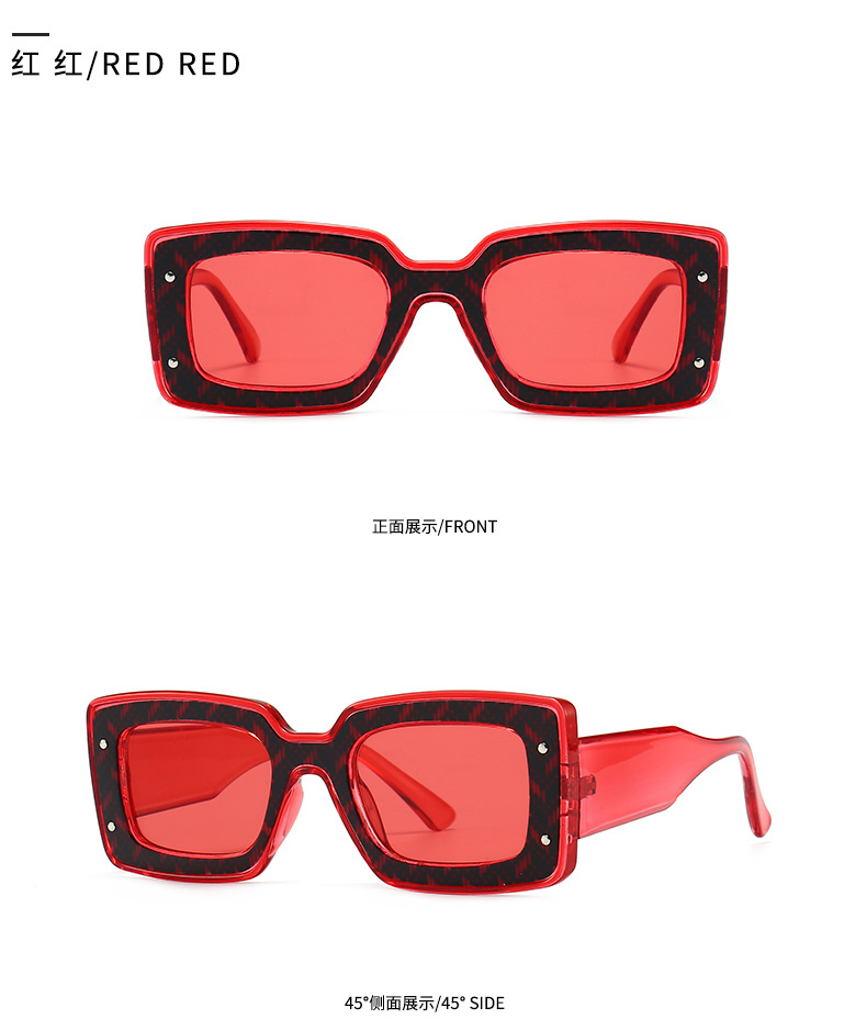 crossborder narrow European and American glasses model square modern sunglassespicture3