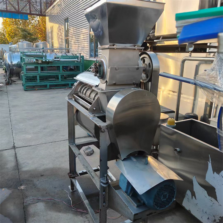 二手榨汁机 橄榄果破碎榨汁机食品厂果蔬加工设备 螺旋破碎榨汁机