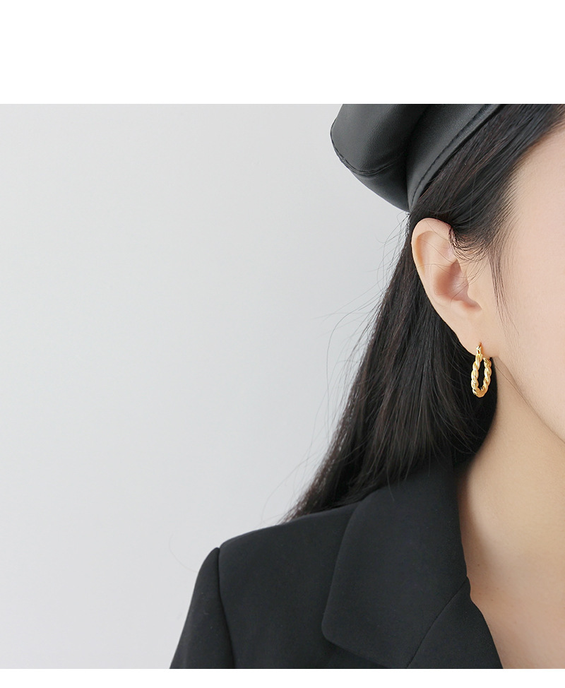 retro twist niche design sense simple earrings wild ear jewelrypicture7