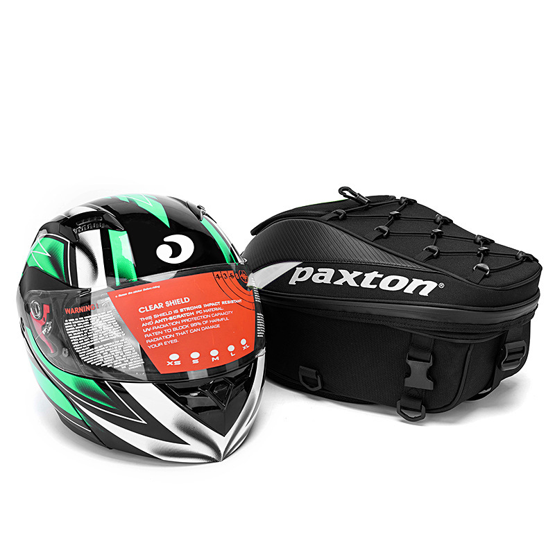 Bolsa de casco de asiento trasero de motocicleta de gran capacidad de viaje mochila de hombro mochila trasera a prueba de agua equipo de caballero