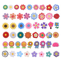 可爱花朵洞洞鞋配饰PVC软胶花园沙滩鞋鞋扣DIY可拆卸鞋花鞋饰套装