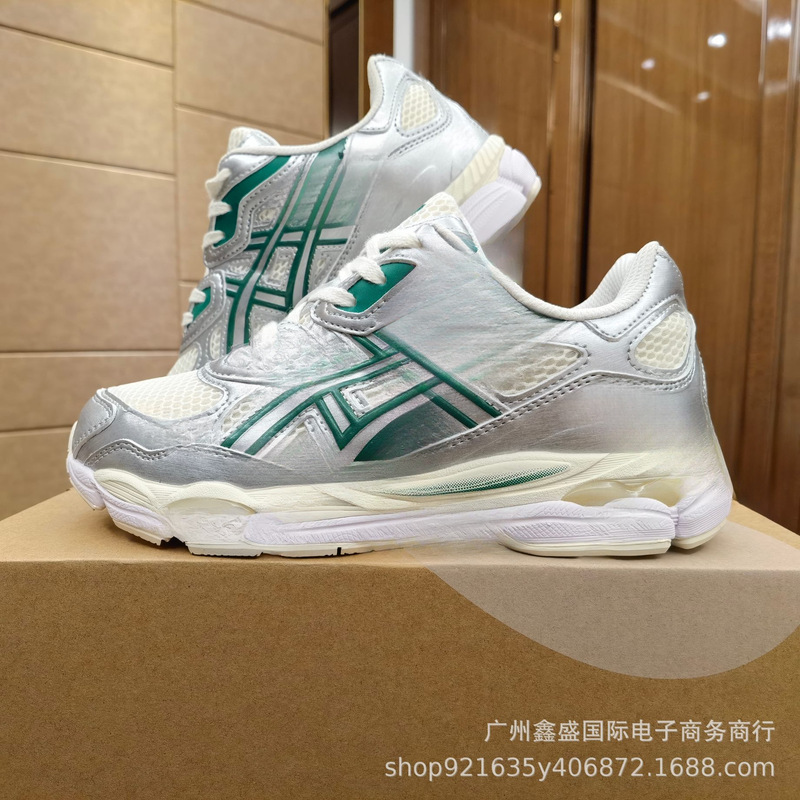 純粋なオリジナル莆田の新しい Gel-NYC ロートップ ランニング シューズ、耐摩耗性スプライシング メッシュ、通気性のあるお父さん靴、滑り止めとクッション性|undefined