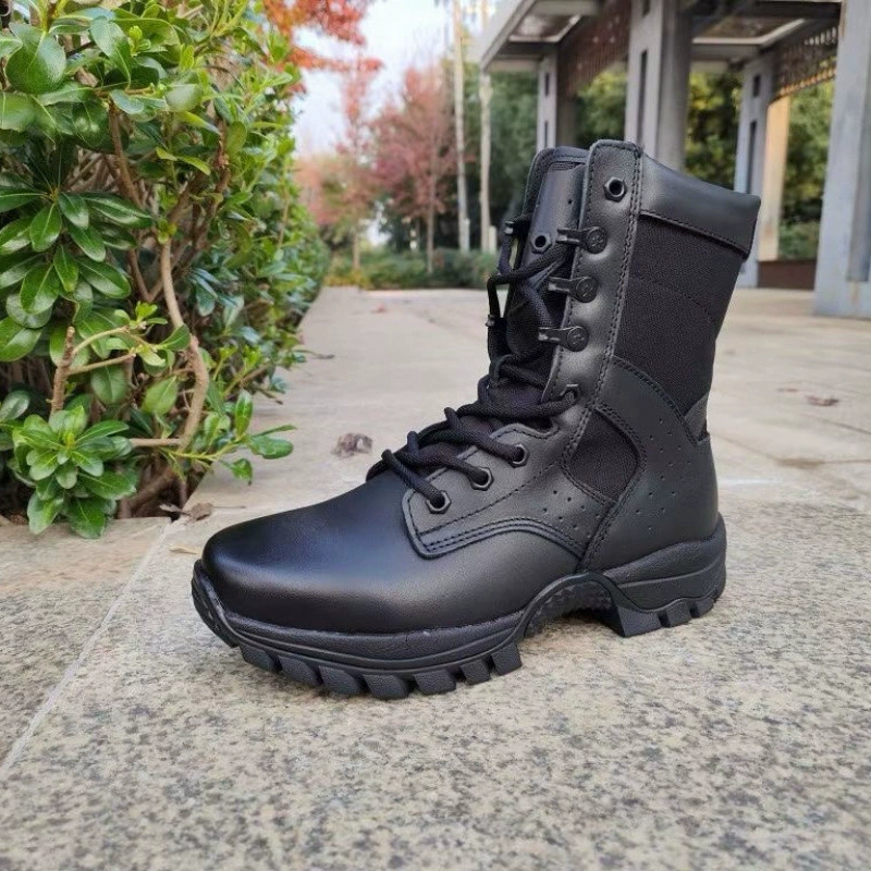 Полностью кожаные ботинки для защиты от альпинизма, новые походные водонепроницаемые высокие черные ботинки Martin для тренировок и проколов на открытом воздухе.