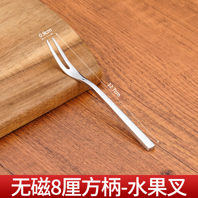 厚いステンレスナイフフォークスプーンナイフ洋食ステーキナイフ長柄氷スプーンサラダフォーク角柄卸売り食器|undefined