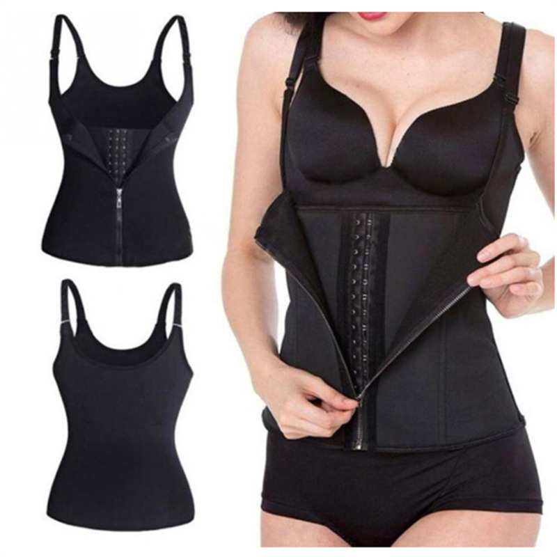 Belly Contracting faja corte cremallera corsé al por mayor tres pecho cintura sello ajustable corsé cuerpo que forma la ropa interior