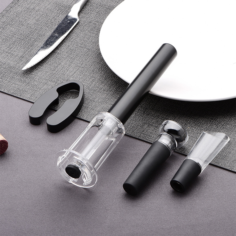 科力通气压开瓶器套装 跨境红酒针式手动气压开瓶器套装 四件套