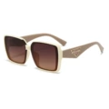 Beige Frame Solid Brown Lens