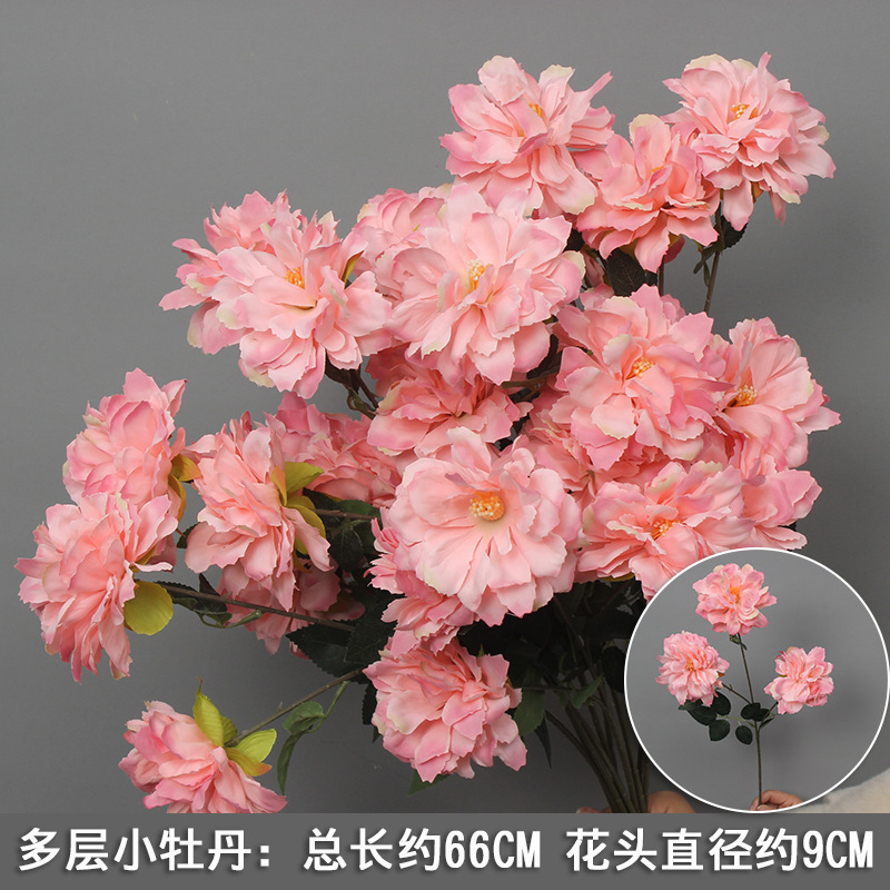 10 flores rosadas bodas flores de seda decoración floral flores falsas hortenida Wenxin Road Artes florales otros