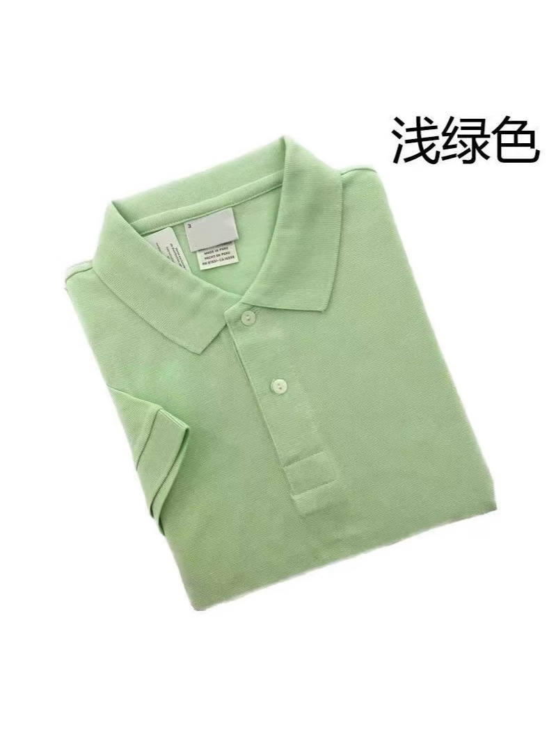夏季男装青年大码体恤衫鱼仔标带领子短袖棉质半袖翻领上衣