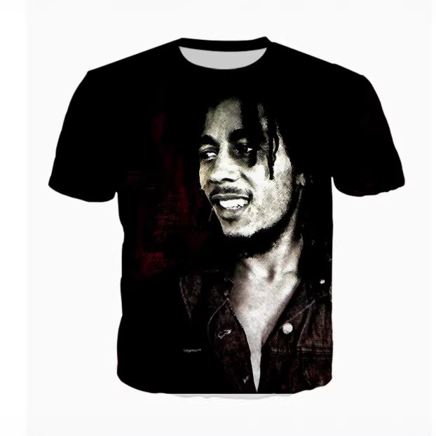 Cross-Border E-Commerce Bob Marley 3D Digital Print Short-Sleeve Men's T-Shirt Bob Marley Top Dropshipping Cross-Border E-Commerce Bob Marley 3D Digital Print Short-Sleeve Men's T-Shirt Bob Marley Top Dropshipping