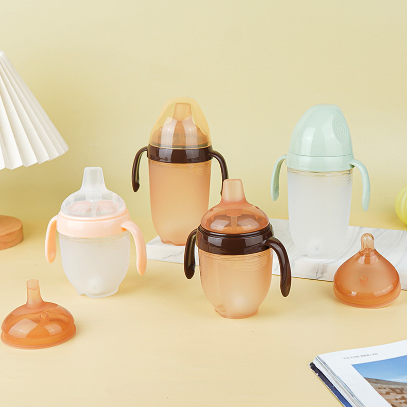 Baby Learning Drinking Cup for Infants over 6 Months Old Silicone Duckbill Cup Anti-Choking and Anti-Fall Straw Bottle Water Cup Drinking Bottle