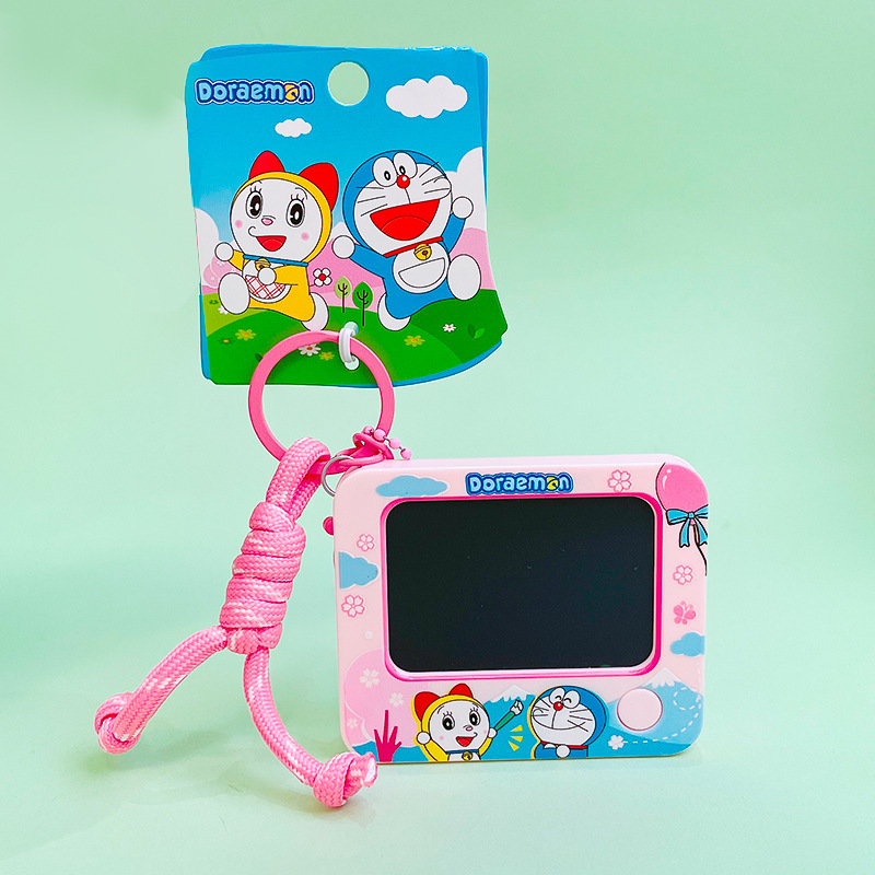 Authentic Cartoon Doraemon Little Painter Series Keychain Couple Bag Car Keychain Small Gift Wholesale