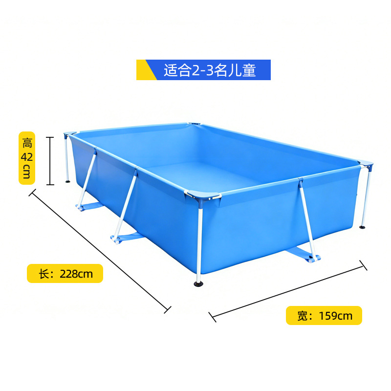 Piscina transfronteriza marco al aire libre piscina patio interior y exterior lienzo de PVC grande plegable soporte para niños piscina