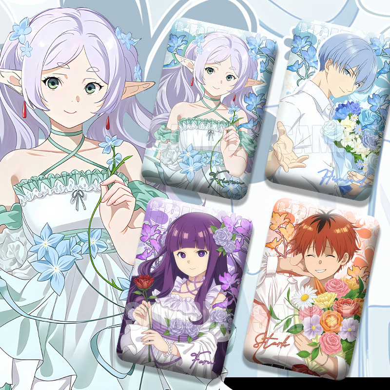 Frieren: Beyond Journey's End New Garden Cafe Series Square Badge Featuring Guxin, Miel, and Hultark Frieren: Beyond Journey's End New Garden Cafe Series Square Badge Featuring Guxin, Miel, and Hultark