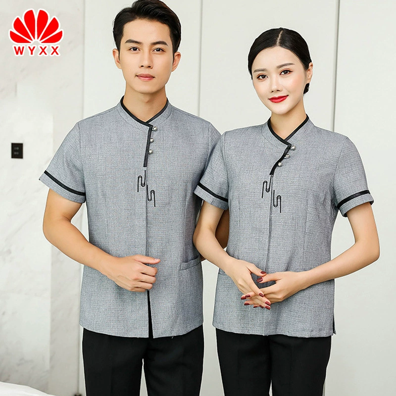 Property Community PA уборщик рабочая одежда женский летний костюм с короткими рукавами KTV салон красоты отель тетя Чистящая одежда