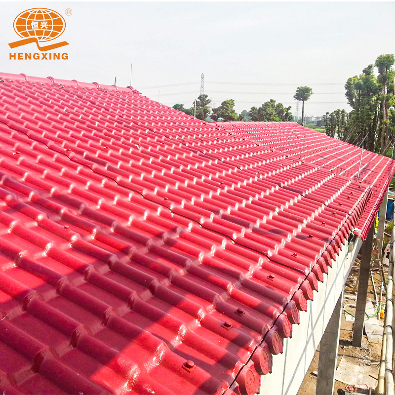 恒兴建材老厂家批发asa树脂瓦仿古屋面别墅瓦自建房屋顶建筑材料