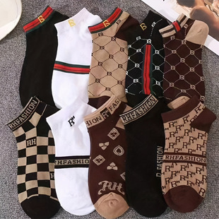 Men's Short Socks Summer Thin Versatile High-Value Trendy Odor-Resistant Low-Cut Men's Ankle Socks Cross-Border