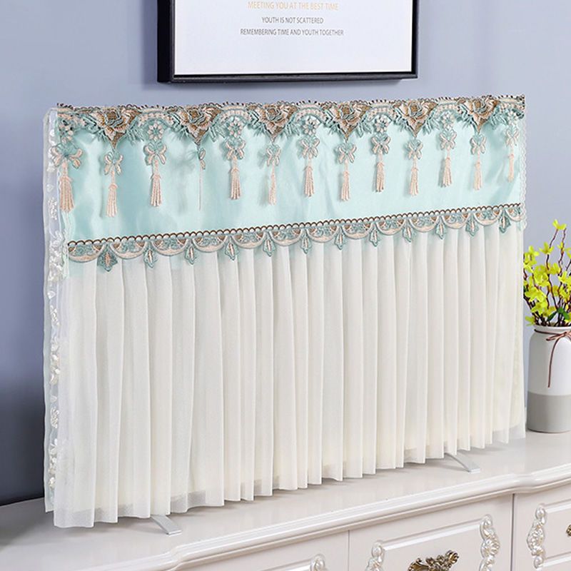 TV cubierta de polvo 50 pulgadas 55 pulgadas 65 tela de cubierta de TV LCD para arrancar sin toallas de encaje