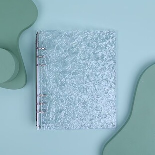Transparent Crystal Wave Card Album A5 Loose-Leaf Four-Grid 3inch Idol Polaroid Fan Card Photo Album Storage Book