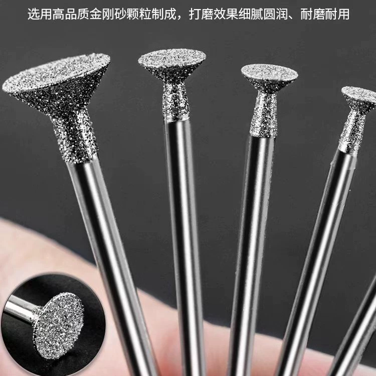 Алмазная Шлифовальная головка Нефритовый гвоздь Курган Резьба Слово Инструмент для резьбы по нефриту Нефритовая шлифовальная игла Инструмент для резьбы по Агату Крюк Линия C2