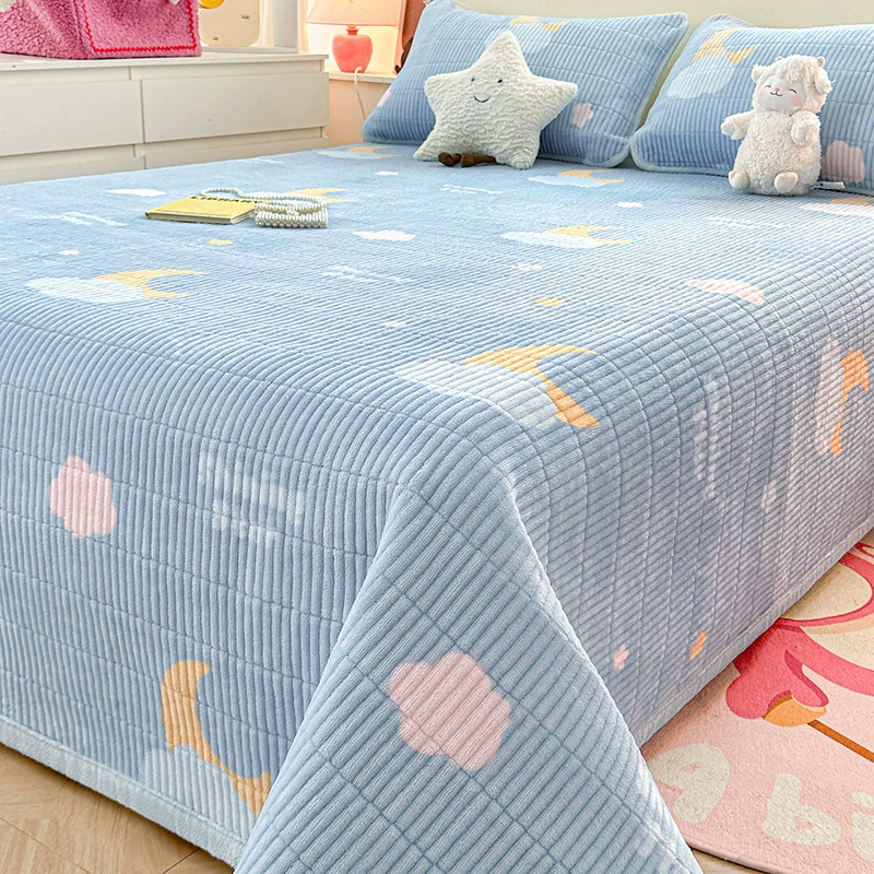 Keep warm set, quilted sheet, winter mattress for bed, increased thickness, 3 piece set