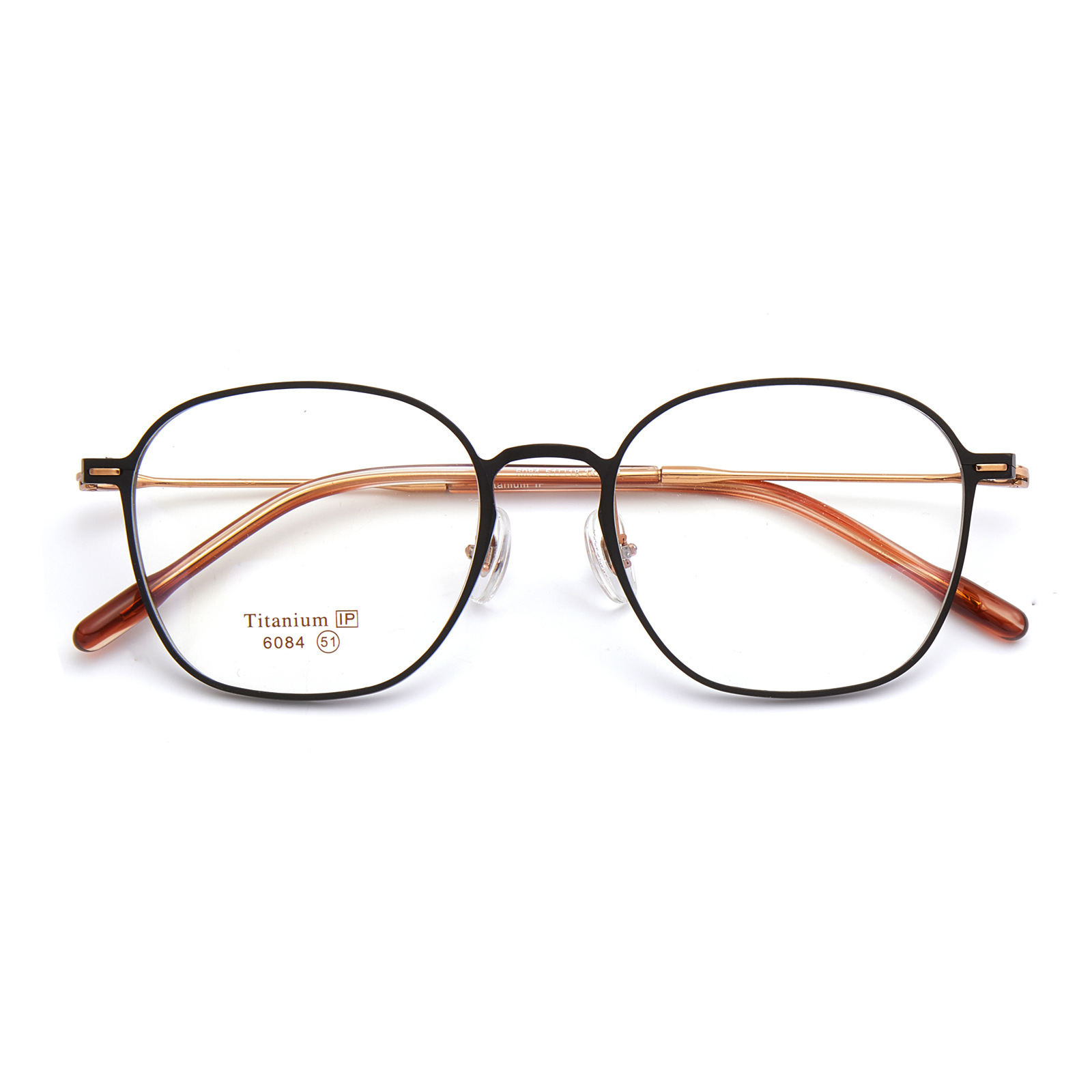 Alta calidad tallada de una sola pieza vintage placa de titanio puro titanio Marco Ultra-ligero gafas Marco 3mm ancho borde Danyang gafas al por mayor