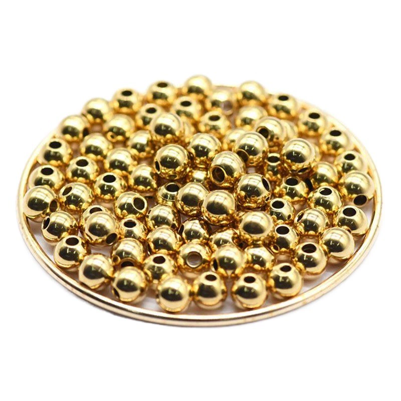 Стальной шар из нержавеющей стали через бусины золотые свободные бусины сверление бусины аксессуары DIY перфорированные бусины твердый шар