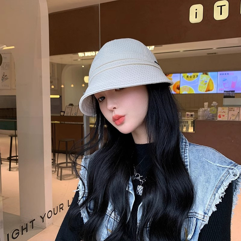 春秋新款时尚通勤遮阳防晒帽女赵露思同款高级感褶皱显脸小堆堆帽|undefined