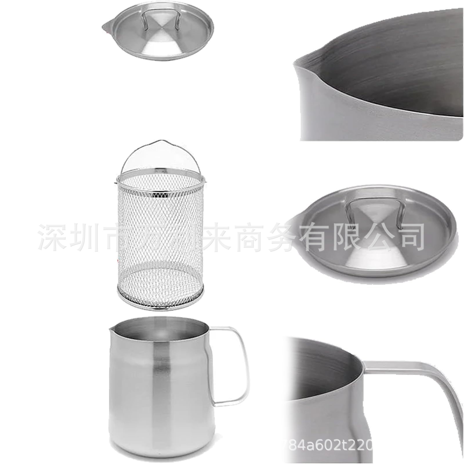 304 스테인레스 스틸 프라이팬 + 필터 화면