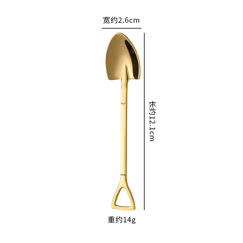 Creativo 304 de acero inoxidable sandía pala cuchara Internet celebridad mini hierro cuchara helado pala tenedor traje trabajador pala