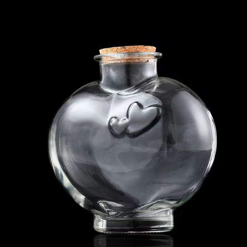 Botella de vidrio de deseo tapones de madera botella grande deseo flotante botella de estrella de suerte origami de alto valor de belleza pequeña botella vacía adornos