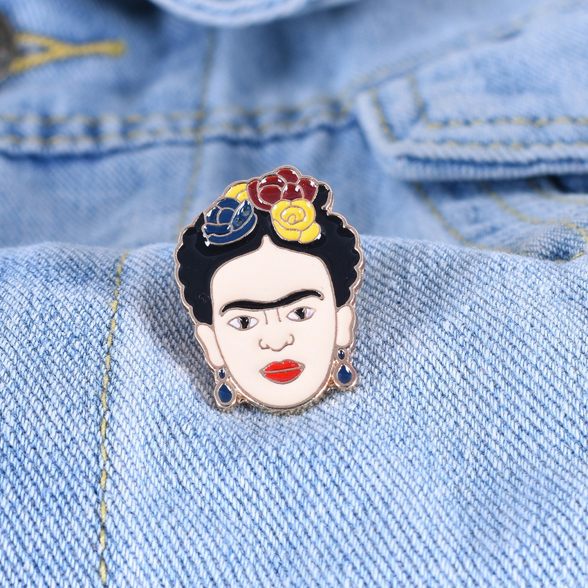 10g Weight Brooches Classification Street Occasion Retro Pin Portrait Cartoon Badge Alloy Enamel Women's Brooches