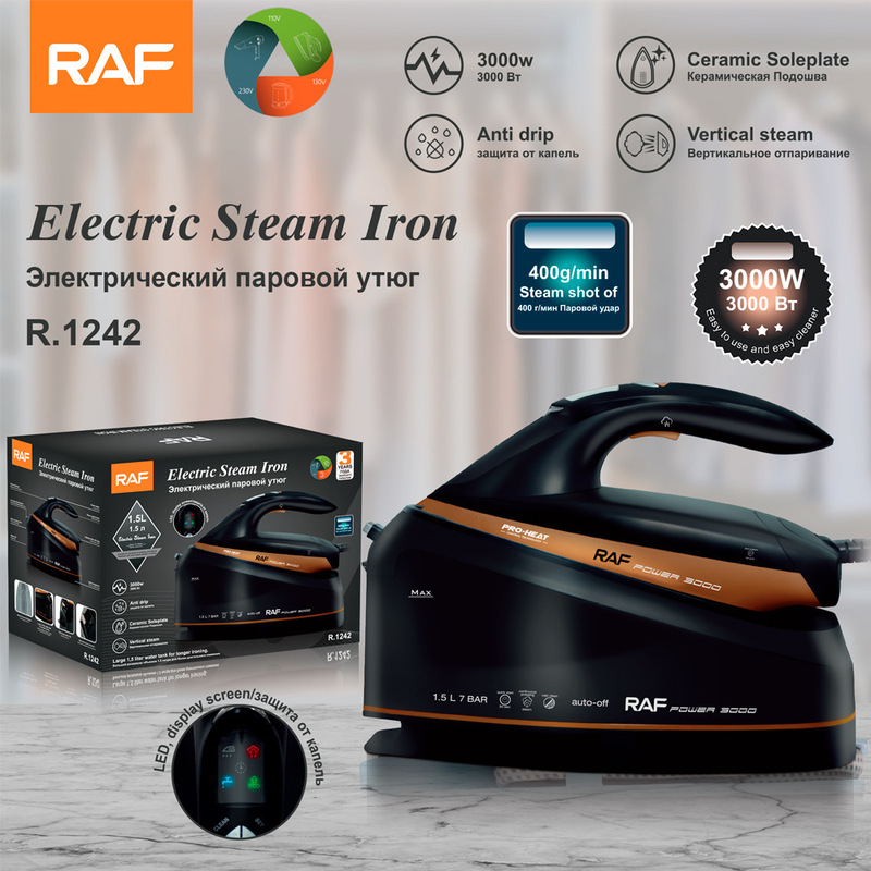 Raf European Cross-Border Pressure Steam Electric Iron Bottle-Type Commercial Household Garment Steamer High-Power Iron